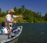 tom clements and raji, santiam / trout and steelhead fly fishing / McKenzie River fly fishing guide